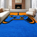 Ultra Soft Area Rug, Non Slip, Stain Resistant, Washable Area Rugs for Living Room, Bedroom, Artistic Tech-Inspired Decorative Rug(Blue)