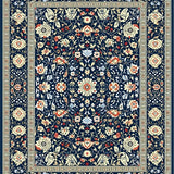 Ultra Soft Area Rug, Non Slip, Stain Resistant, Washable Area Rugs for Living Room, Bedroom, Waterproof Runner with Rustic Botanical Motif(Blue)