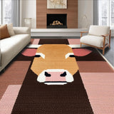 Ultra Soft Area Rug, Non Slip, Stain Resistant, Washable Area Rugs for Living Room, Bedroom, Charming Earthy Tones Animal Print(Brown)