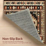 Ultra Soft Area Rug, Non Slip, Stain Resistant, Washable Area Rugs for Living Room, Bedroom, Bold Aztec Inspired Graphic(Brown)