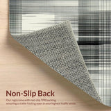 Ultra Soft Area Rug, Non Slip, Stain Resistant, Washable Area Rugs for Living Room, Bedroom, Classic Black And White Striped Rug: Entryway Decor Doormat(Gray)