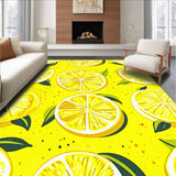 Ultra Soft Area Rug, Non Slip, Stain Resistant, Washable Area Rugs for Living Room, Bedroom, Lively Yellow and White Palette(Yellow)