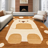 Ultra Soft Area Rug, Non Slip, Stain Resistant, Washable Area Rugs for Living Room, Bedroom, Kawaii Soft Animal Aesthetic(Brown)