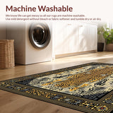 Ultra Soft Area Rug, Non Slip, Stain Resistant, Washable Area Rugs for Living Room, Bedroom, Vibrant Nature Inspired Decor(Beige)