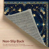 Ultra Soft Area Rug, Non Slip, Stain Resistant, Washable Area Rugs for Living Room, Bedroom, Luxurious Night Sky Medallion(Blue)