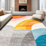 Ultra Soft Area Rug, Non Slip, Stain Resistant, Washable Area Rugs for Living Room, Bedroom, Chic Geometric Patterned Runner(Orange)