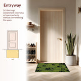 Ultra Soft Area Rug, Non Slip, Stain Resistant, Washable Area Rugs for Living Room, Bedroom, Serene Natural Landscape Vibe(Green)