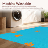 Ultra Soft Area Rug, Non Slip, Stain Resistant, Washable Area Rugs for Living Room, Bedroom, Vibrant Playful Animal Motif(Blue)