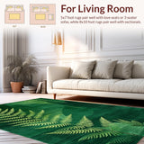 Ultra Soft Area Rug, Non Slip, Stain Resistant, Washable Area Rugs for Living Room, Bedroom, Chic Abstract Earthy Tones(Green)