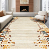 Ultra Soft Area Rug, Non Slip, Stain Resistant, Washable Area Rugs for Living Room, Bedroom, Vintage Inspired Area with Leopard Print(Beige)