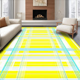 Ultra Soft Area Rug, Non Slip, Stain Resistant, Washable Area Rugs for Living Room, Bedroom, Sun Kissed Patio Modern Geometric Design(Yellow)