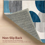 Ultra Soft Area Rug, Non Slip, Stain Resistant, Washable Area Rugs for Living Room, Bedroom, Modern Low Pile Washable Rug for Home Office(Gray)