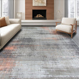 Ultra Soft Area Rug, Non Slip, Stain Resistant, Washable Area Rugs for Living Room, Bedroom, Rustic Minimalist Pattern Exploration(Gray)