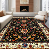 Sophisticated Black Floral Accents(Black)