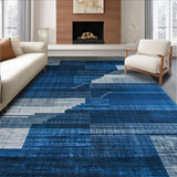 Ultra Soft Area Rug, Non Slip, Stain Resistant, Washable Area Rugs for Living Room, Bedroom, Luxurious Swirling Cloud Patterns(Blue)