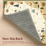 Beige Camper Journey with Vintage Map Elements and Woodland Creature Accents(Beige)