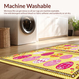Ultra Soft Area Rug, Non Slip, Stain Resistant, Washable Area Rugs for Living Room, Bedroom, Inviting Earthy Spring Decor(Yellow)