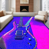 Artistic Reflective Guitar Motif(Blue)