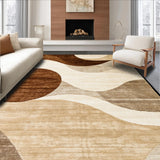 Ultra Soft Area Rug, Non Slip, Stain Resistant, Washable Area Rugs for Living Room, Bedroom, Rustic Warm Neutral Motifs(Beige)