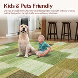 Ultra Soft Area Rug, Non Slip, Stain Resistant, Washable Area Rugs for Living Room, Bedroom, Subtle Octopus Print Rug(Green)
