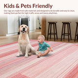 Ultra Soft Area Rug, Non Slip, Stain Resistant, Washable Area Rugs for Living Room, Bedroom, Elegant Soft Toned Shaggy Fabric(Pink)