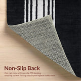 Ultra Soft Area Rug, Non Slip, Stain Resistant, Washable Area Rugs for Living Room, Bedroom, Dramatic Monochrome Zebra Print Rug With Bold Stripe Pattern for Vibrant Decor(Black)
