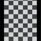 Ultra Soft Area Rug, Non Slip, Stain Resistant, Washable Area Rugs for Living Room, Bedroom, Rustic Twisted Checker Design(Black)