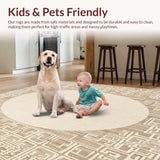 Beige Circle Hand Woven Design(Beige)