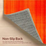 Ultra Soft Area Rug, Non Slip, Stain Resistant, Washable Area Rugs for Living Room, Bedroom, Contemporary Rich Orange Aesthetic(Orange)