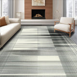 Ultra Soft Area Rug, Non Slip, Stain Resistant, Washable Area Rugs for Living Room, Bedroom, Classic Black And White Striped Rug: Entryway Decor Doormat(Gray)