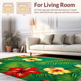 Ultra Soft Area Rug, Non Slip, Stain Resistant, Washable Area Rugs for Living Room, Bedroom, Colorful Geometric Coastal Charm(Green)
