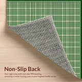 Ultra Soft Area Rug, Non Slip, Stain Resistant, Washable Area Rugs for Living Room, Bedroom, Rustic Fluffy Shag Textured Motif(Green)