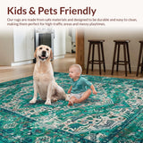 Distressed Floral Medallion Delight(Green)