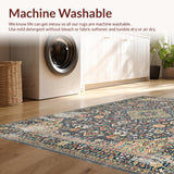 Ultra Soft Area Rug, Non Slip, Stain Resistant, Washable Area Rugs for Living Room, Bedroom, Cozy Abstract Pattern Fusion(Gray)