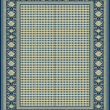 Ultra Soft Area Rug, Non Slip, Stain Resistant, Washable Area Rugs for Living Room, Bedroom, Waterproof Patio Trellis Runner Navy/Beige Grade(Blue)