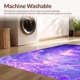 Ultra Soft Area Rug, Non Slip, Stain Resistant, Washable Area Rugs for Living Room, Bedroom, Vibrant Dreamy Mythical Creature Design(Purple)