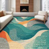 Coastal Turtle Accent with Surfboard Shape and Vibrant Orange Wave Details(Green)