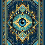 Contemporary Colorful Medallion Style(Blue)