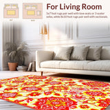 Luxurious Botanical Print for Entryways(Red)
