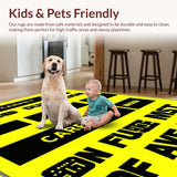 Ultra Soft Area Rug, Non Slip, Stain Resistant, Washable Area Rugs for Living Room, Bedroom, Trendy Nonchalant Abstract Design(Yellow)