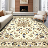 Ultra Soft Area Rug, Non Slip, Stain Resistant, Washable Area Rugs for Living Room, Bedroom, Elegant Medallion Design Area Non Slip Runner for Any Space(Beige)