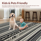 Artistic Ogee Print with Fringe Detail(Black)