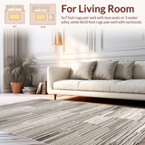 Ultra Soft Area Rug, Non Slip, Stain Resistant, Washable Area Rugs for Living Room, Bedroom, Vibrant Earthy Hues Motif(Gray)