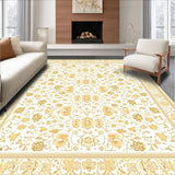 Ultra Soft Area Rug, Non Slip, Stain Resistant, Washable Area Rugs for Living Room, Bedroom, Modern Vintage Area and with Unique(White)
