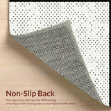 Ultra Soft Area Rug, Non Slip, Stain Resistant, Washable Area Rugs for Living Room, Bedroom, Chic Monochrome Fun Texture(White)
