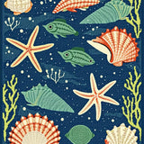 Fresh Marine Life Graphic Style(Blue)