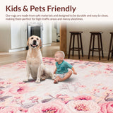Ultra Soft Area Rug, Non Slip, Stain Resistant, Washable Area Rugs for Living Room, Bedroom, Vibrant Shaggy Pink Essence(Pink)