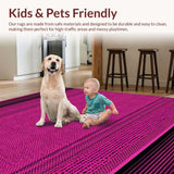 Ultra Soft Area Rug, Non Slip, Stain Resistant, Washable Area Rugs for Living Room, Bedroom, Whimsical Pink Animal Texture(Pink)
