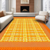 Ultra Soft Area Rug, Non Slip, Stain Resistant, Washable Area Rugs for Living Room, Bedroom, Elegant Vibrant Softness Blend(Orange)
