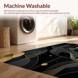 Artful Black Gold Geometric Composition(Black)